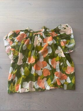 Trovata Birds of Paradis Floral Short Sleeve Blouse